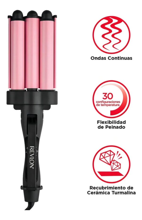 RIZADOR REVLON 3 TUBOS ONDAS DE SIRENA - Imagen 5